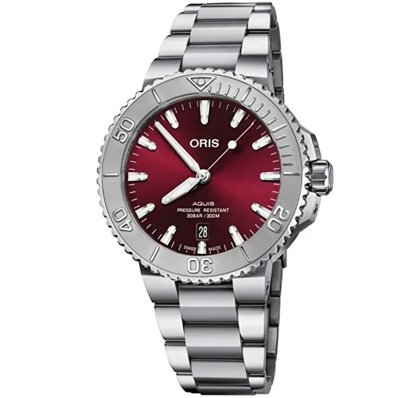 Reloj Oris Aquis Date Cherry
